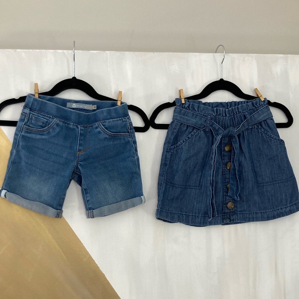 Kids Denim Bottoms Set